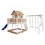 Axi House Spielhaus, Wei&szlig;, Holz, 613x291x277 cm, Outdoor Spielzeug, Spielh&auml;user