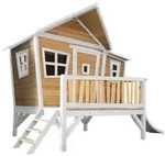 Spielhaus, Braun, Wei&szlig;, Holz, Kunststoff, Hemlocktanne, 123x12.8x152 cm, EN 71, CE,