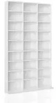 Vicco Cd-Regal, Wei&szlig;, Holzwerkstoff, 20 F&auml;cher, Rechteckig, 102x178x16 cm,