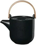 ASA Teekanne Coppa Kuro, Schwarz, Holz, Keramik, 600 ml, 10.7x12x14.5 cm, Ausgie&szlig;er,