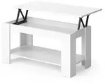 Vicco Couchtisch, Wei&szlig;, Holzwerkstoff, 2 F&auml;cher, Rechteckig,Rechteckig,...