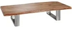 Mid.you Couchtisch, Akazie, Holz, Akazie, massiv, rechteckig, Kufe, 58x25x115 cm,