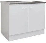 FlexWell Sp&uuml;lenunterschrank, Wei&szlig;, Holzwerkstoff, einzeln stellbar, 100x85x50 cm,