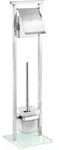 Wenko Toilettenpapierhalter, Silber, Glas, 18x73x18 cm, Badaccessoires