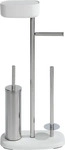 Wenko WC-B&Uuml;RSTENKOMBINATION Wei&szlig;, Edelstahl 17x72.5x32 cm