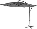 MCW Ampelschirm, Grau, Textil, 360x295 cm, Sonnen- & Sichtschutz, Sonnenschirme,
