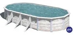 Gre Pool-Set 2024, Wei&szlig;, Metall, 375x120x730 cm, Freizeit, Pools und...
