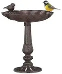 Relaxdays Vogeltr&auml;nke, Braun, Metall, 22x24.5x18 cm, Gartenzubeh&ouml;r, Gartenpflege,