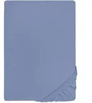 biberna Spannbetttuch, Blau, Textil, Uni, 100x220 cm, Schlaftextilien, Bettw&auml;sche,