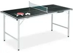 Relaxdays Tischtennisplatte, Mehrfarbig, Holzwerkstoff, Metall, 70x150 cm, Freizeit,