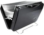 Taino Koffergrill, Schwarz, Metall, 45.5x31.5x30 cm, Grills & Outdoor-K&uuml;chen,