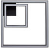 Led-Deckenleuchte, Schwarz, Metall, Kunststoff, quadratisch,quadratisch, 40x5.5 cm,
