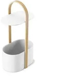Umbra Beistelltisch, Wei&szlig;, Buche, Holz, Metall, 24x69x35 cm, Wohnzimmer,