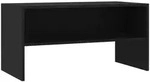 vidaXL Lowboard, Schwarz, Holz, Strukturbuche, 1 F&auml;cher, Rechteckig, 80x40x40 cm,