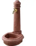 Garantia Steinbrunnen,, Rot, Kunststoff, 52x90x44 cm, Gartenzubeh&ouml;r, Gartendeko