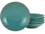 Creatable Suppentellerset, T&uuml;rkis, Keramik, 6-teilig, rund, Essen & Trinken,