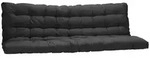 Vente-Unique Futon, Schwarz, Textil, Uni, 2-Sitzer, 135x190 cm, Schlafzimmer,