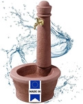 Garantia Steinbrunnen,, Rot, Kunststoff, 54x100x54 cm, Gartenzubeh&ouml;r, Gartendeko