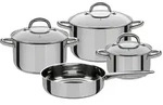 GSW Kochtopfset Montreal, Edelstahl, Metall, 4-teilig, 16 cm,20 cm, 1.8 L,3.5 L,6 L,