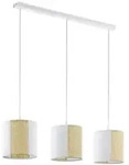 Eglo H&auml;ngeleuchte Arnhem, Wei&szlig;, Braun, Naturmaterialien, Papier, Metall,
