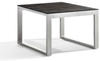 Sieger Loungetisch, Graphit, Metall, quadratisch, Kufe, U-Form, 60x44x60 cm,