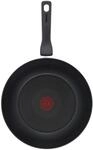 Tefal Wokpfanne Hard Titanium Pro, Schwarz, Metall, rund, backofengeeignet,