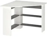 Vicco Eckschreibtisch, Wei&szlig;, Holzwerkstoff, 5 F&auml;cher, Formgebogen, 90x74x90 cm,