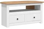 vidaXL Tv-Eckschrank, Wei&szlig;, Holz, 49x93x49 cm, Wohnzimmer, Wohnw&auml;nde,...
