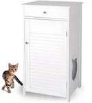 Wondermake Katzenschrank, Wei&szlig;, Holz, 51x96x46 cm, Waschk&uuml;che,...