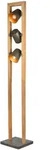 Trio Leuchten Stehleuchte, Grau, Gold, Metall, 25x150x25 cm, Lampen & Leuchten,