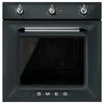 Smeg Einbaubackofen Victoria, Schwarz, Metall, 59.7x59.7x54.8 cm, K&uuml;hlgebl&auml;se,