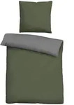 biberna Bettw&auml;sche-Garnitur, Dunkelgr&uuml;n, Textil, Uni, 135x200 cm, Schlaftextilien,