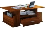 Mid.you Couchtisch, Nussbaum, Holzwerkstoff, 1 Schublade(n) Schubladen, rechteckig,