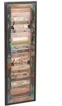 Mid.you Garderobenpaneel, Mehrfarbig, Schwarz, Holz, Metall, Altholz, massiv, 33x99x8
