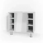 Vicco Waschbeckenunterschrank, Wei&szlig; Hochglanz, Holzwerkstoff, 7 F&auml;cher,...