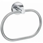 Tesa Handtuchhalter Moon, Edelstahl, Metall, oval, 18.5x12.5x5 cm, Montage ohne