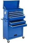 tectake Werkzeugwagen, Blau, Metall, 33x110x69 cm, Freizeit, Heimwerken,