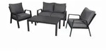 Gardenson Gartenset, Anthrazit, Grau, Metall, Kunststoff, Textil, 4-teilig, F&uuml;llung: