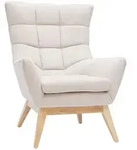 Miliboo Sessel, Beige, Textil, 93x102x75 cm, Wohnzimmer, Sessel, Polstersessel