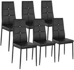 tectake Esszimmerstuhl, Schwarz, Textil, 42x97x40 cm, Esszimmer, St&uuml;hle,