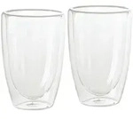 Leonardo Kaffeebecher DUO II, Klar, Glas, 400 ml, 18.1x14x9.4 cm, hitzebest&auml;ndig,
