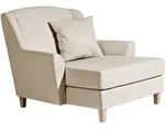 Max Winzer Xxl-Sessel Judith, Beige, Holz, Holzwerkstoff, Buche, massiv, Uni,