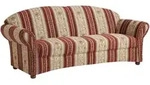 Max Winzer 3-Sitzer-Sofa, Rot, Beige, Holz, Streifen, 202x85x81 cm, Goldenes M,...