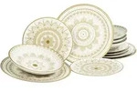 Creatable Tafelservice, Wei&szlig;, Gold, Keramik, 12-teilig, Essen & Trinken,...