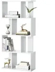 [en.casa] B&uuml;cherregal, Wei&szlig;, Holzwerkstoff, 60x130x24 cm, Wohnzimmer, Regale,