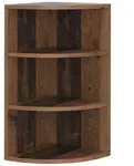 Vicco Eckregal, Alteiche, Holzwerkstoff, 4 F&auml;cher, Formgebogen, 30x60x30 cm,