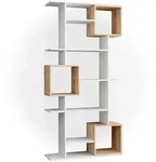Vicco Raumteiler, Wei&szlig;, Sonoma Eiche, Holzwerkstoff, 9 F&auml;cher, Rechteckig,
