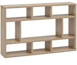 Mid.you Wandregal, Eiche, Holzwerkstoff, 2 F&auml;cher, 75x51x16 cm, h&auml;ngend,