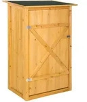 tectake Gartenschrank, Braun, Holz, 56x118x75 cm, Aufbewahrung & Schutzh&uuml;llen,