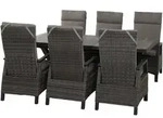 Siena Garden Gartengarnitur, Grau, Metall, Kunststoff, Textil, Keramik, 7-teilig,